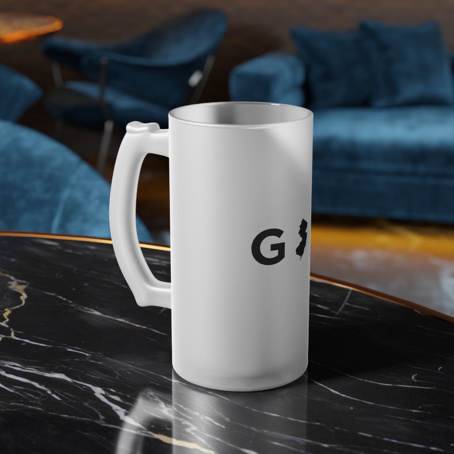 Golf Collection: Frosted Glass Beer Mug